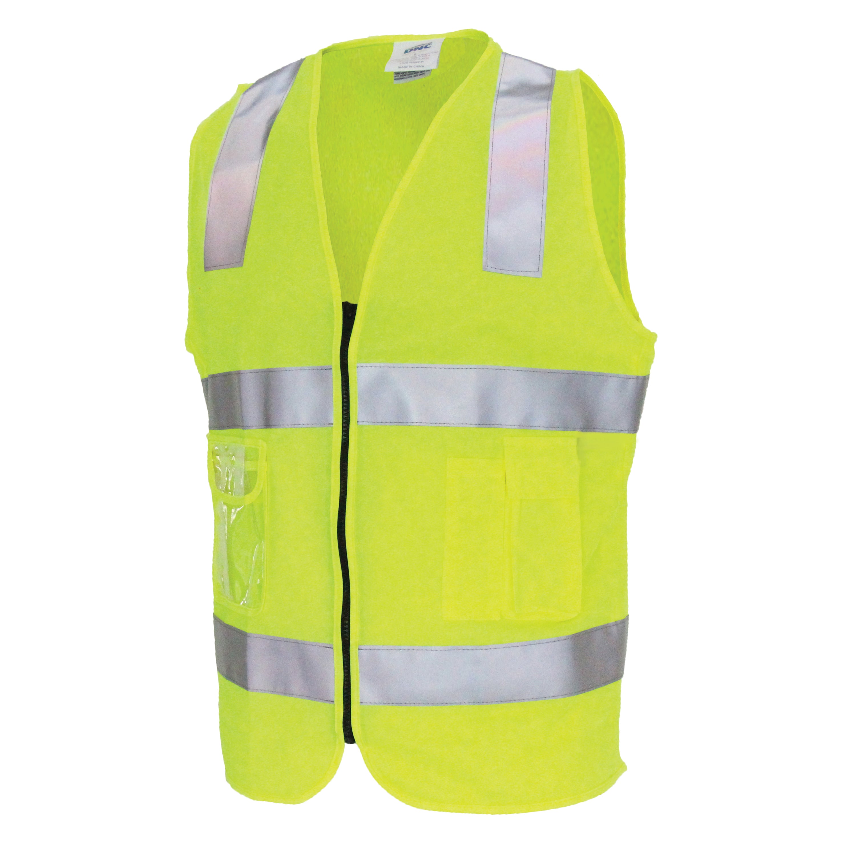 Day/Night Side Panel Safety Vest with Generic R/Tape