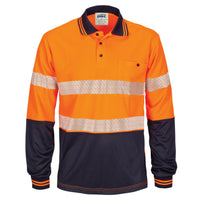 HIVIS Segment Taped Mircomesh Polo - Long Sleeve