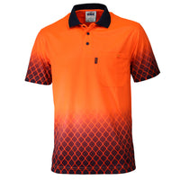 HiVis Sublimated Metal Mesh Polo
