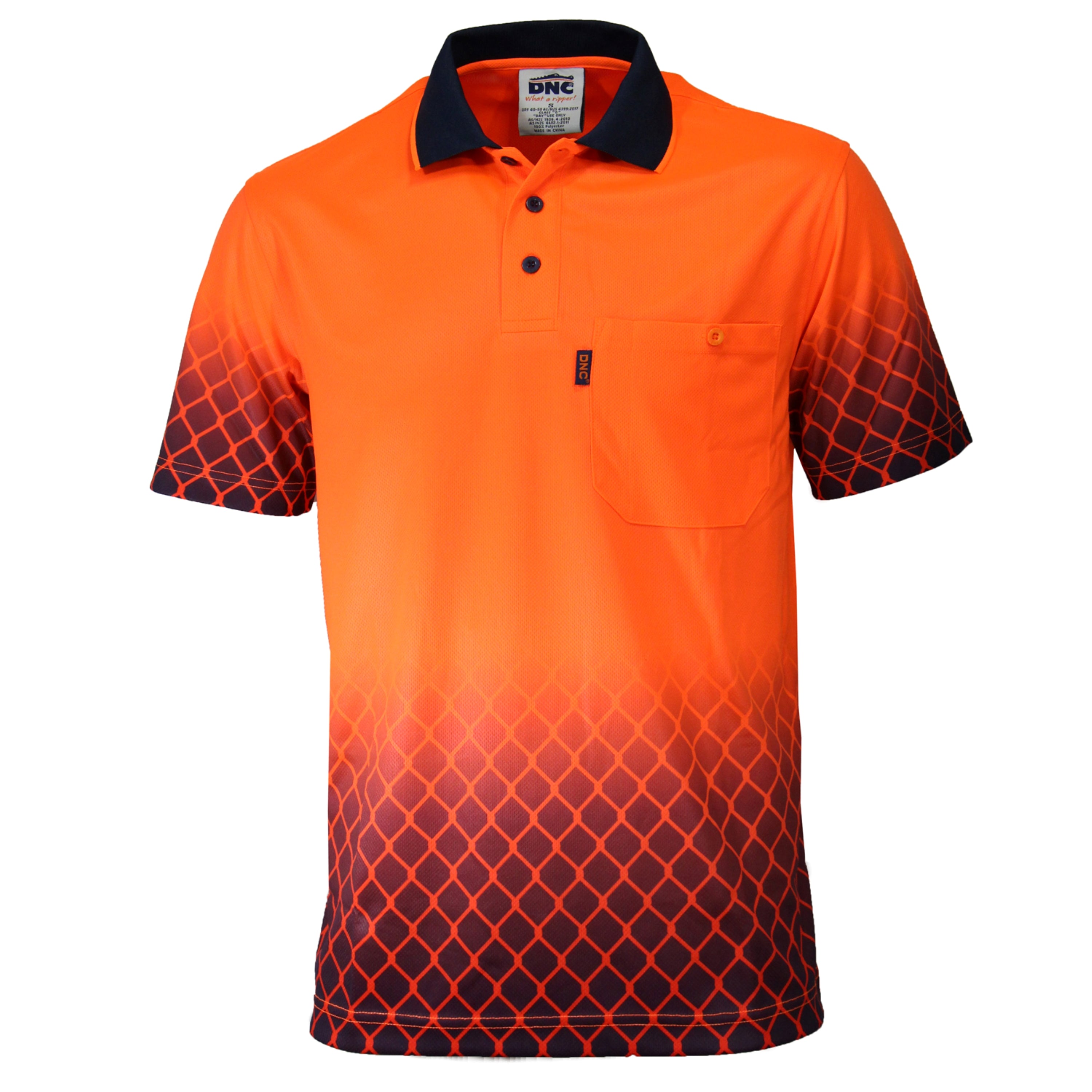 HiVis Sublimated Metal Mesh Polo