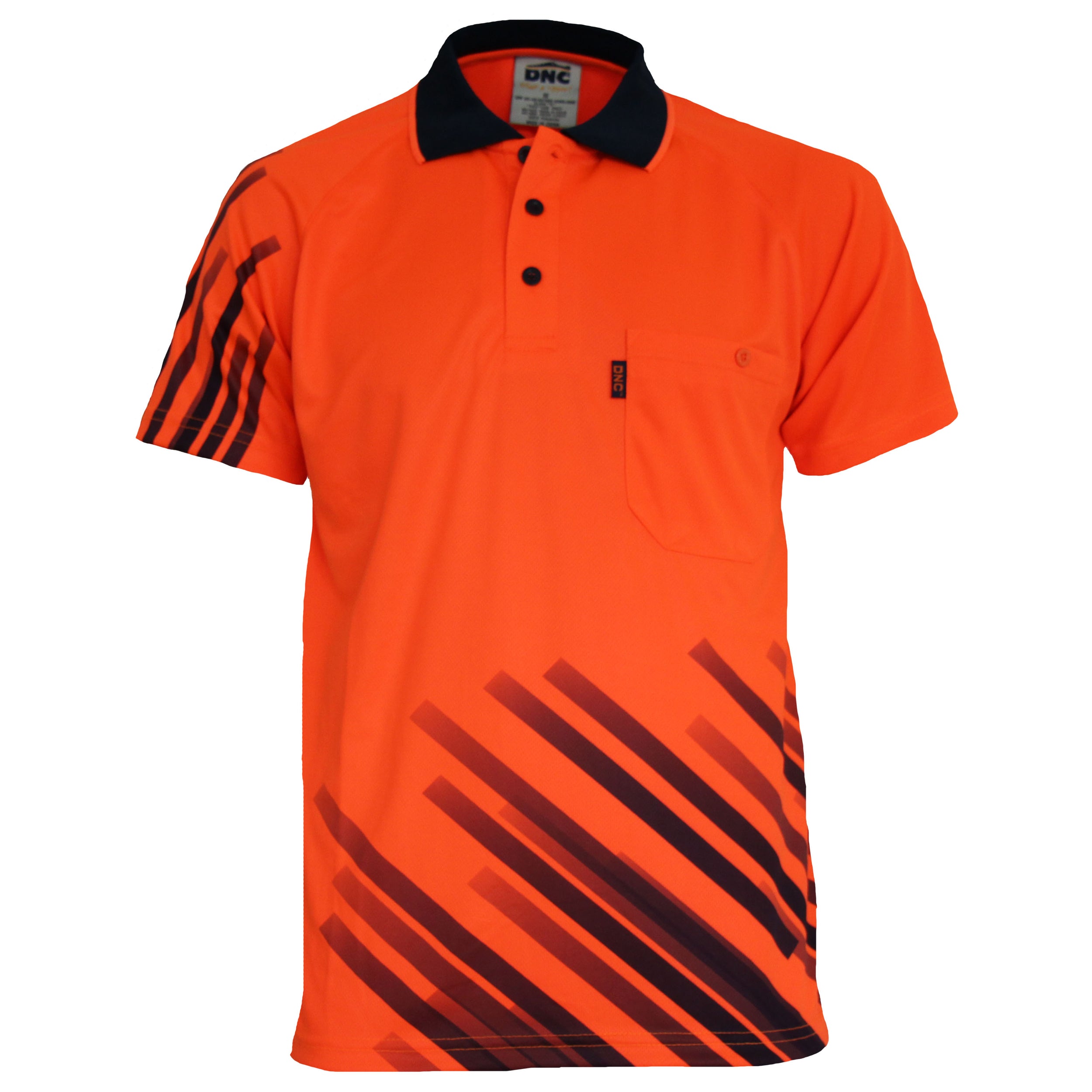 Hivis Sublimated Stripe Polo