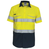 Two-Tone RipStop Cotton Shirt with CSR Reflective Tape. S/S