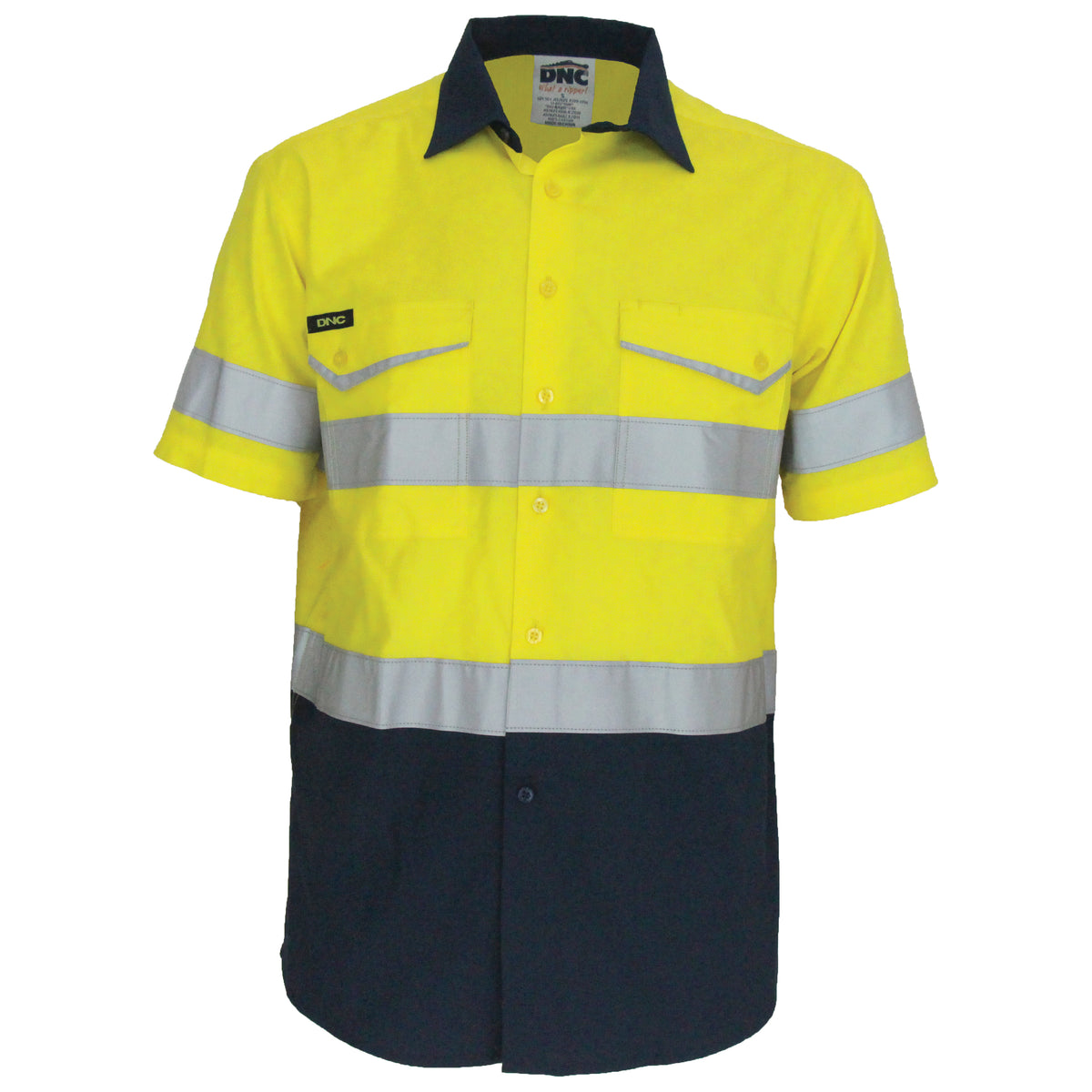 Two-Tone RipStop Cotton Shirt with CSR Reflective Tape. S/S