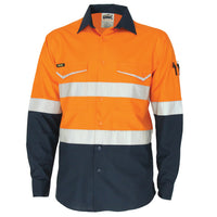 Two-Tone RipStop Cotton Shirt with Reflective CSR Tape. L/S