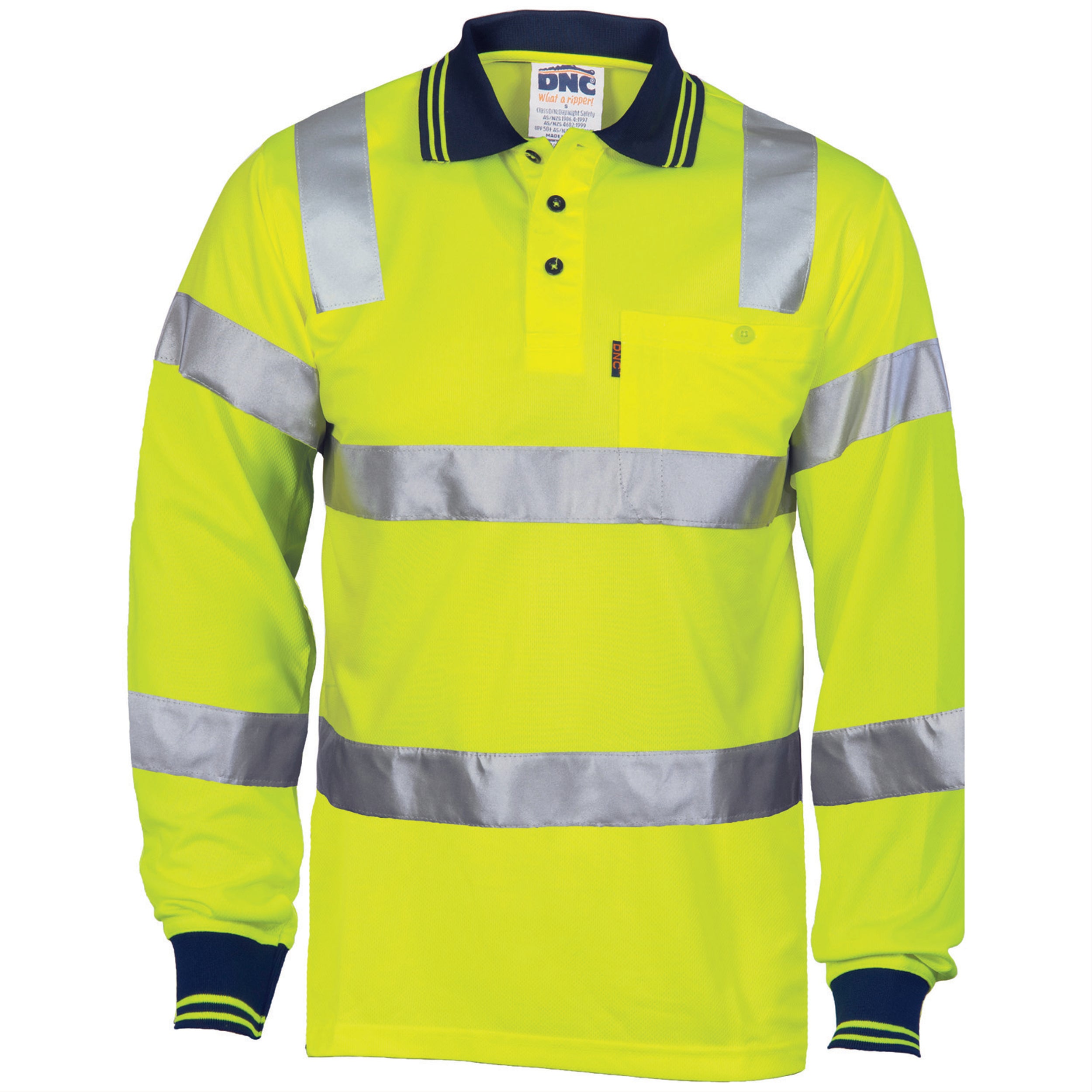 HiVis Biomotion Tapped Polo L/S