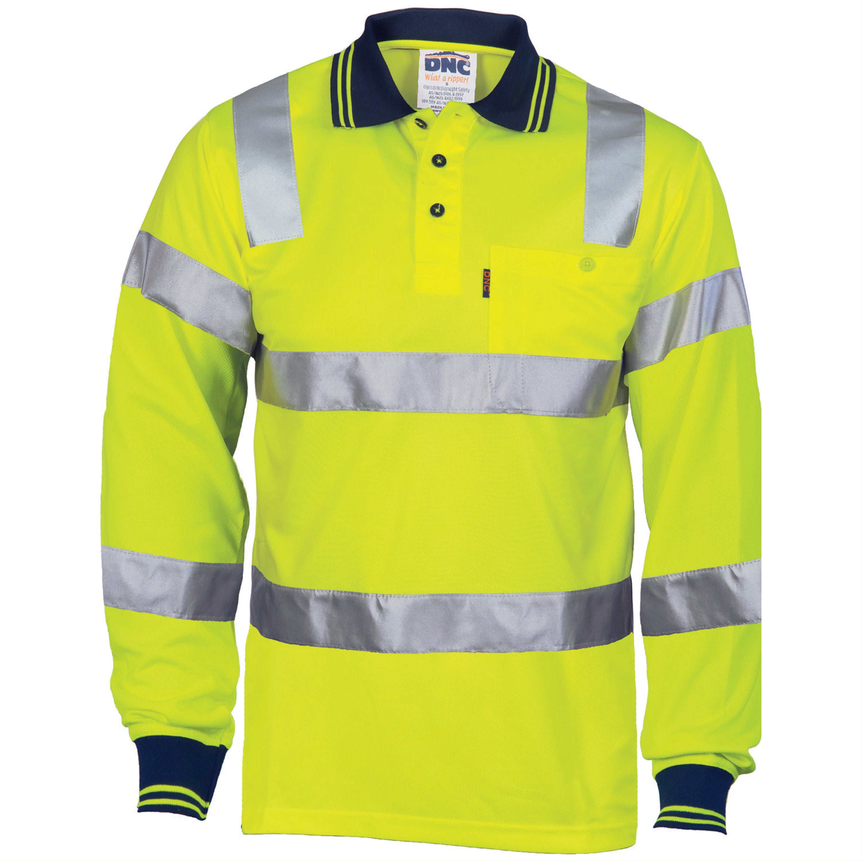 HiVis Biomotion Tapped Polo L/S