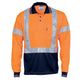 HiVis D/N Cool Breathe Polo Shirt with Cross Back R/Tape - Long Sleeve