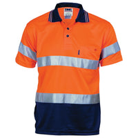 HiVis D/D Cool Breathe Polo Shirt With CSR R/Tape - Short Sleeve