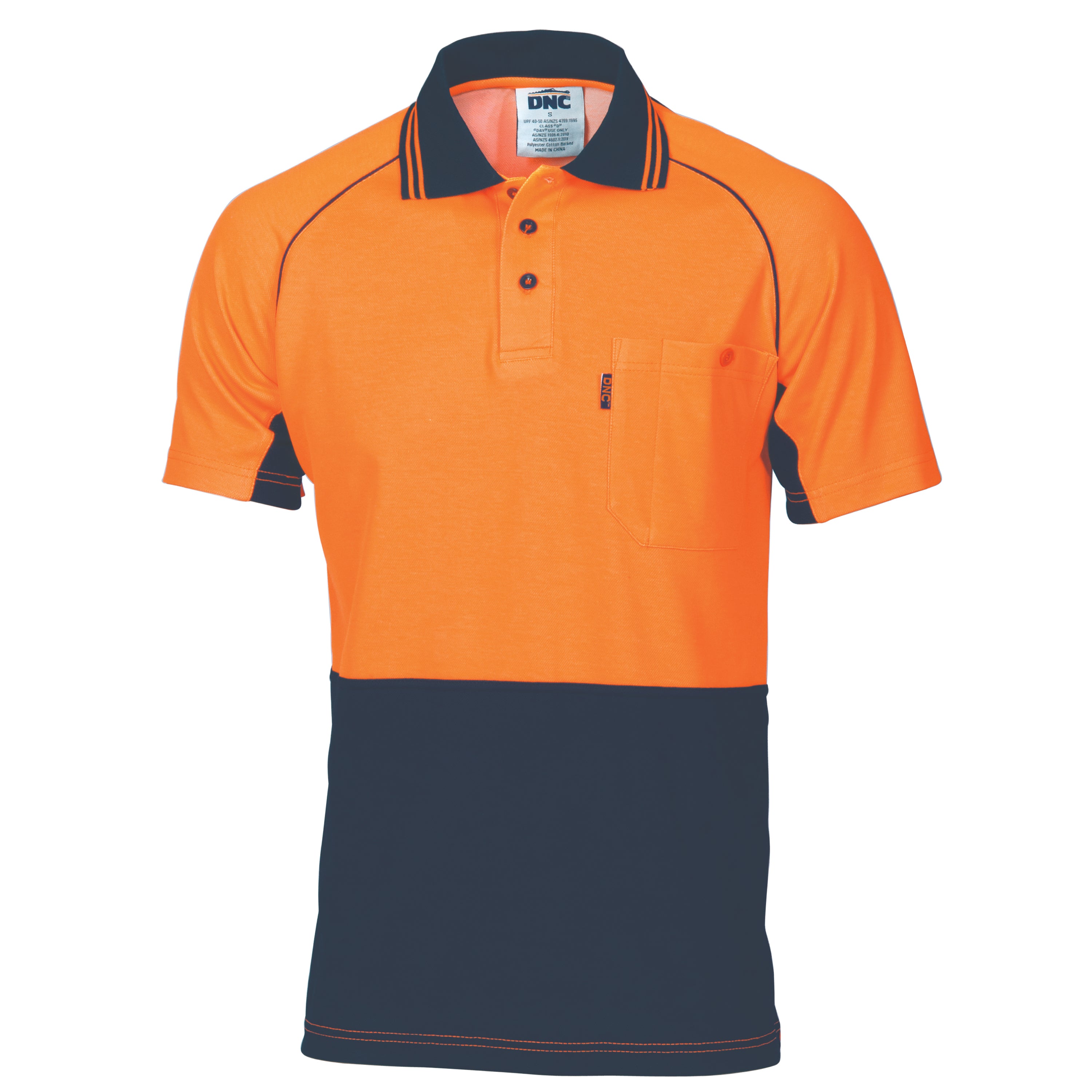 HiVis Cotton Backed Cool-Breeze Contrast Polo - Short Sleeve