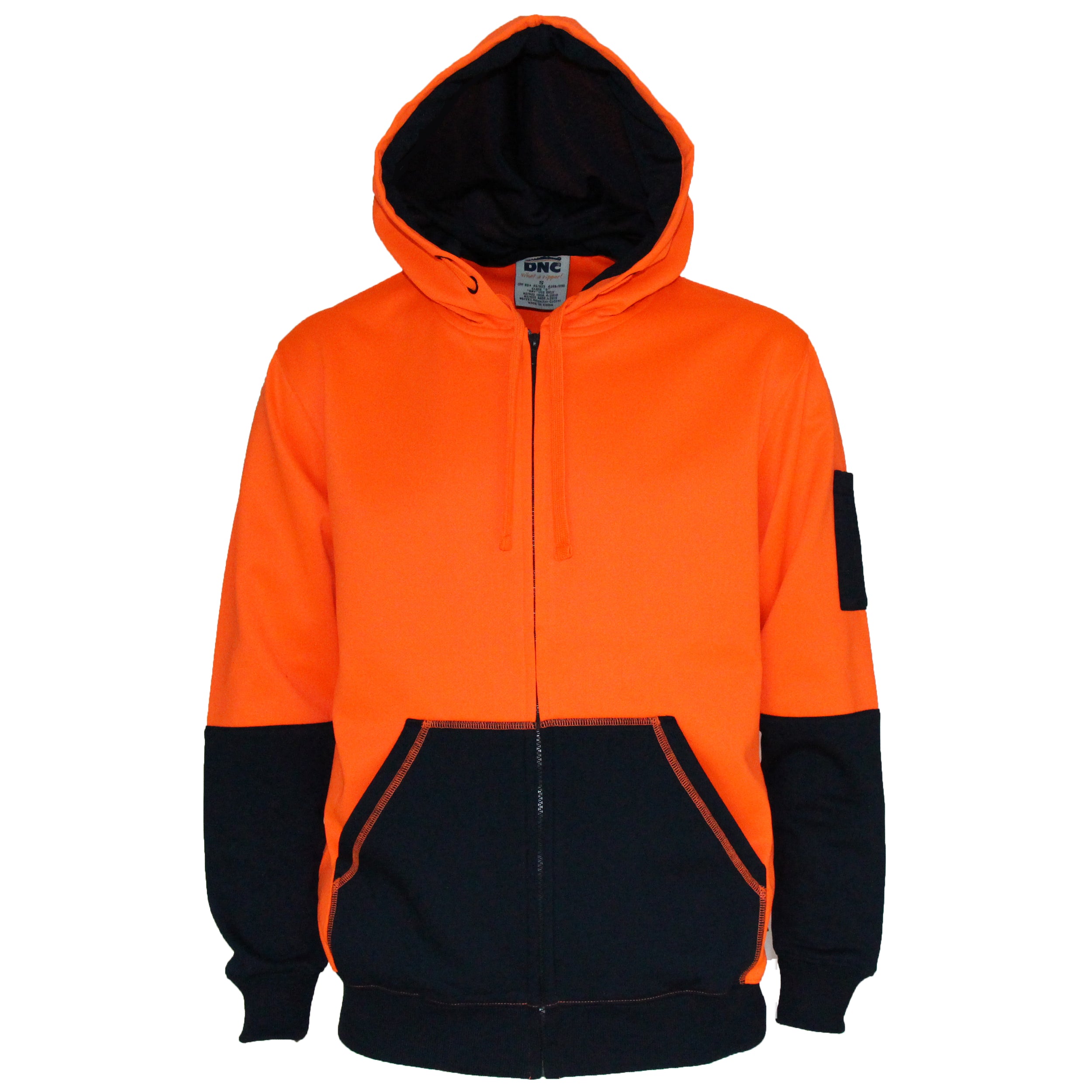 Hivis 2 tone full zip super fleecy hoodie