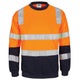 HIVIS 2 tone, crew-neck fleecy sweat shirt with shoulders, double hoop body and arms CSR R/Tape.