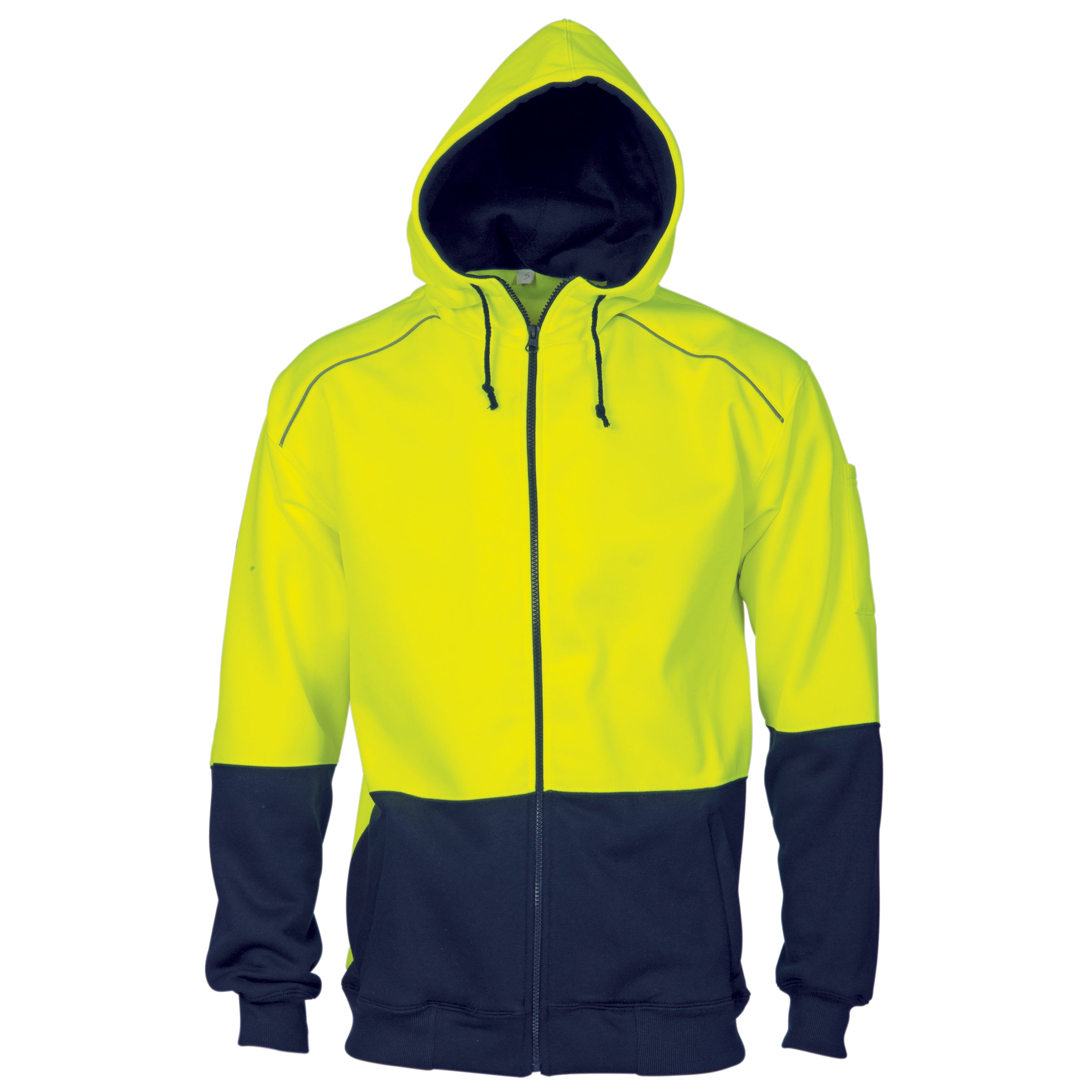 HiVis Contrast Piping Fleecy Hoodie