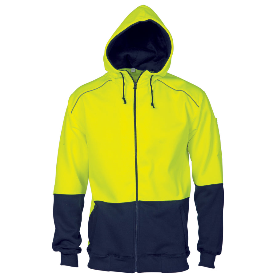 HiVis Contrast Piping Fleecy Hoodie