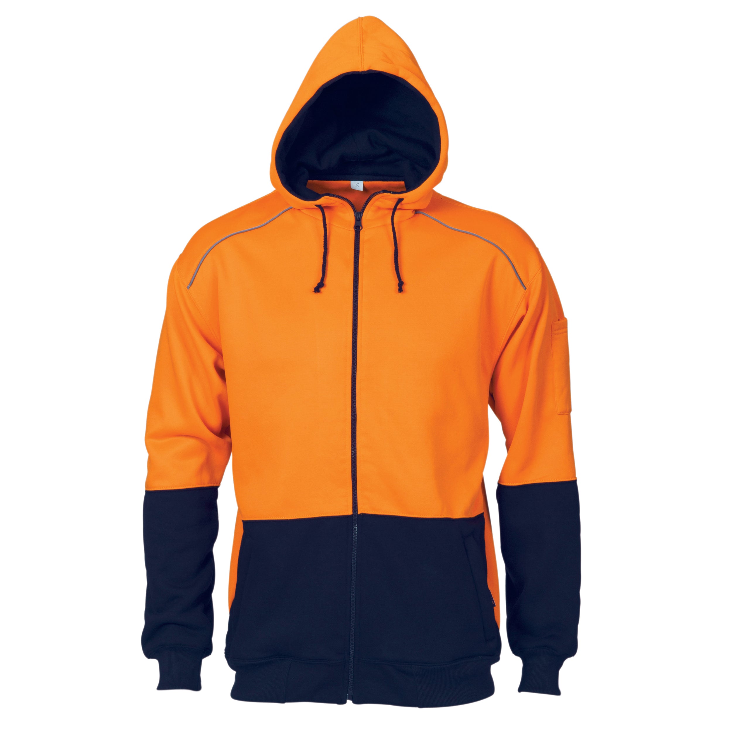 HiVis Contrast Piping Fleecy Hoodie
