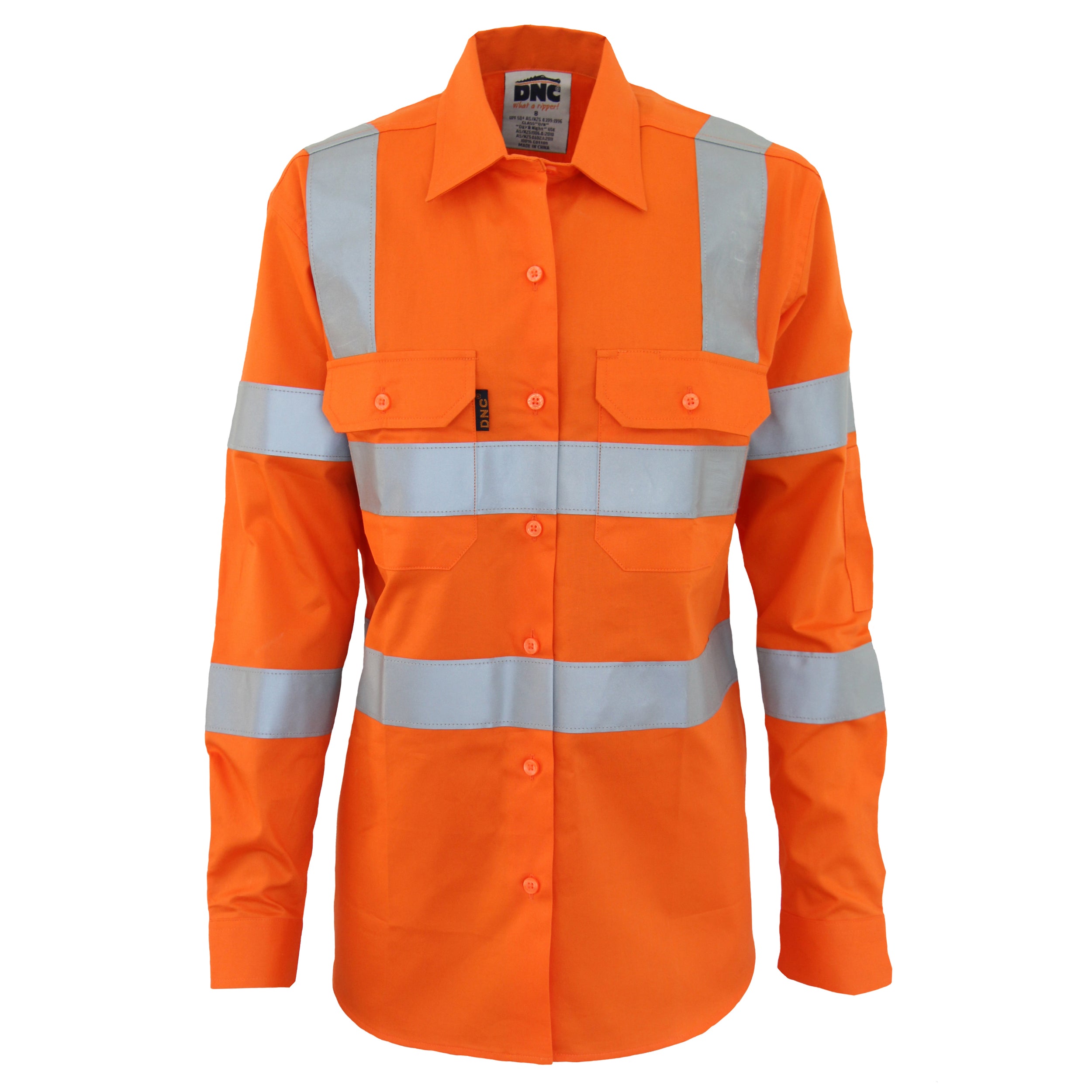 Ladies HiVis L/W Cotton VIC Rail CSR Shirt
