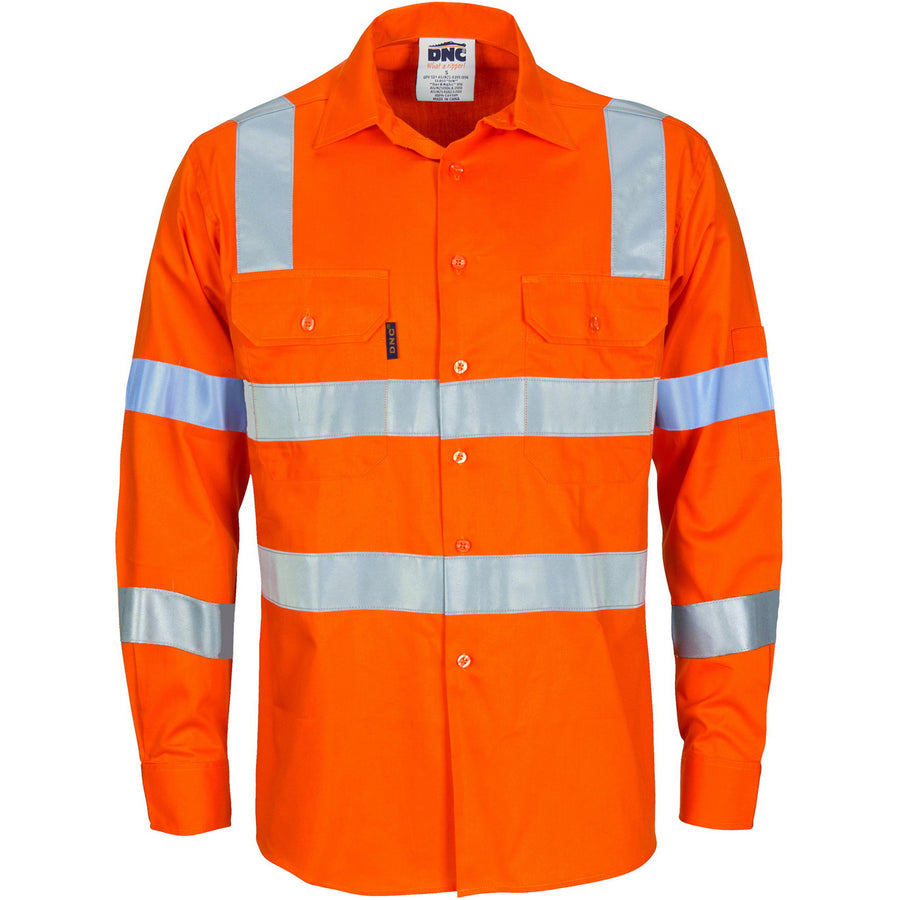 HIVIS D/N L/W COTTON SHIRT