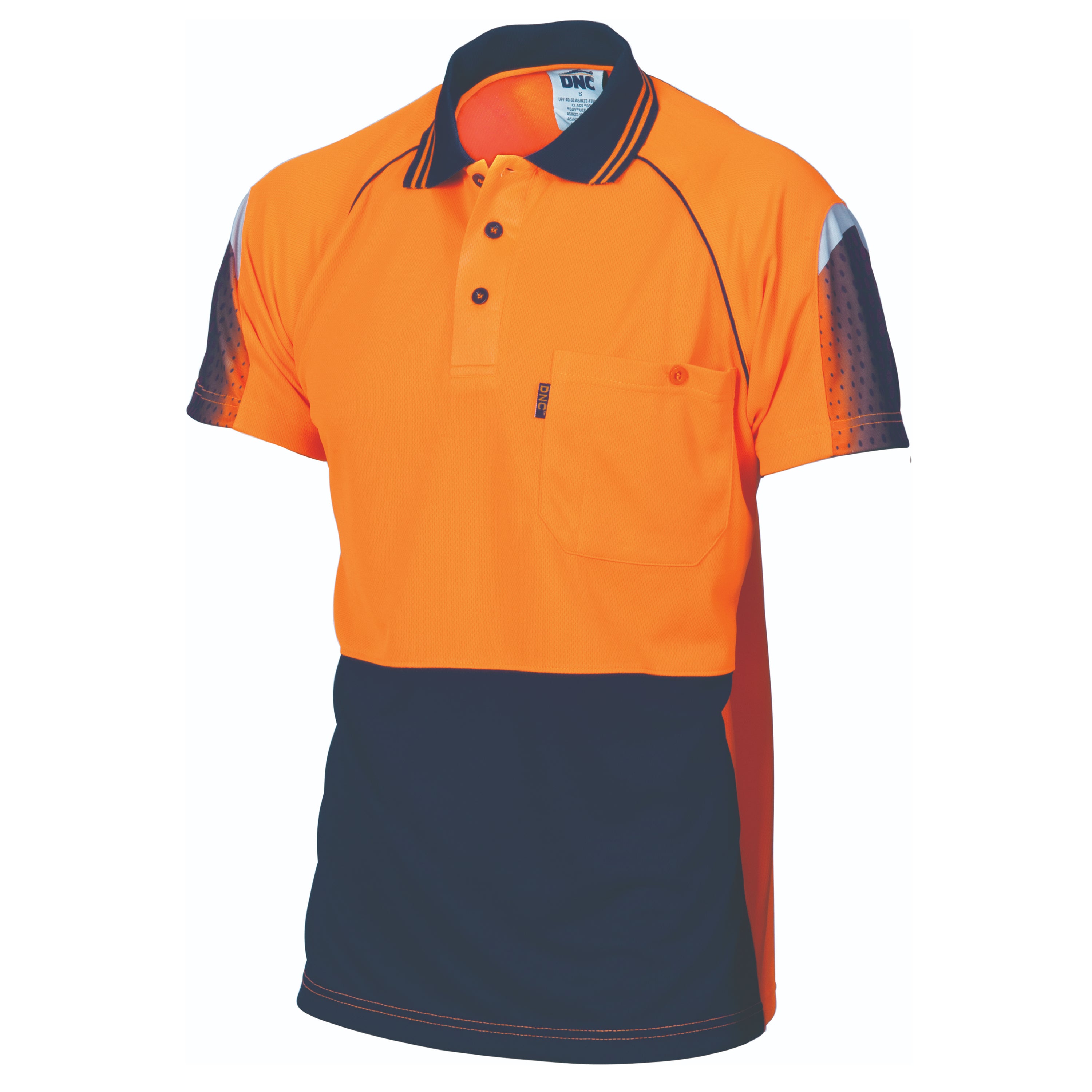 HiVis Cool-Breathe Sublimated Piping Polo - Short Sleeve