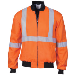 HiVis Cotton Bomber Jacket with ‘X’ Back & additional CSR R/Tape below