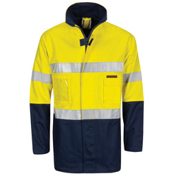 HiVis Cotton Drill "2 in 1" Jacket with Generic Reflective R/Tape