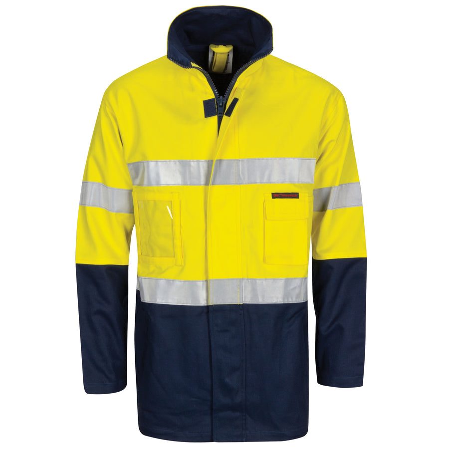 HiVis Cotton Drill "2 in 1" Jacket with Generic Reflective R/Tape