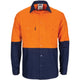 HiVis R/W Cool-Breeze T2 Vertical Vented Cotton Shirt with Gusset Sleeves - Long Sleeve