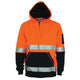 Hivis 2 tone full zip super fleecy hoodie with CSR R/tape