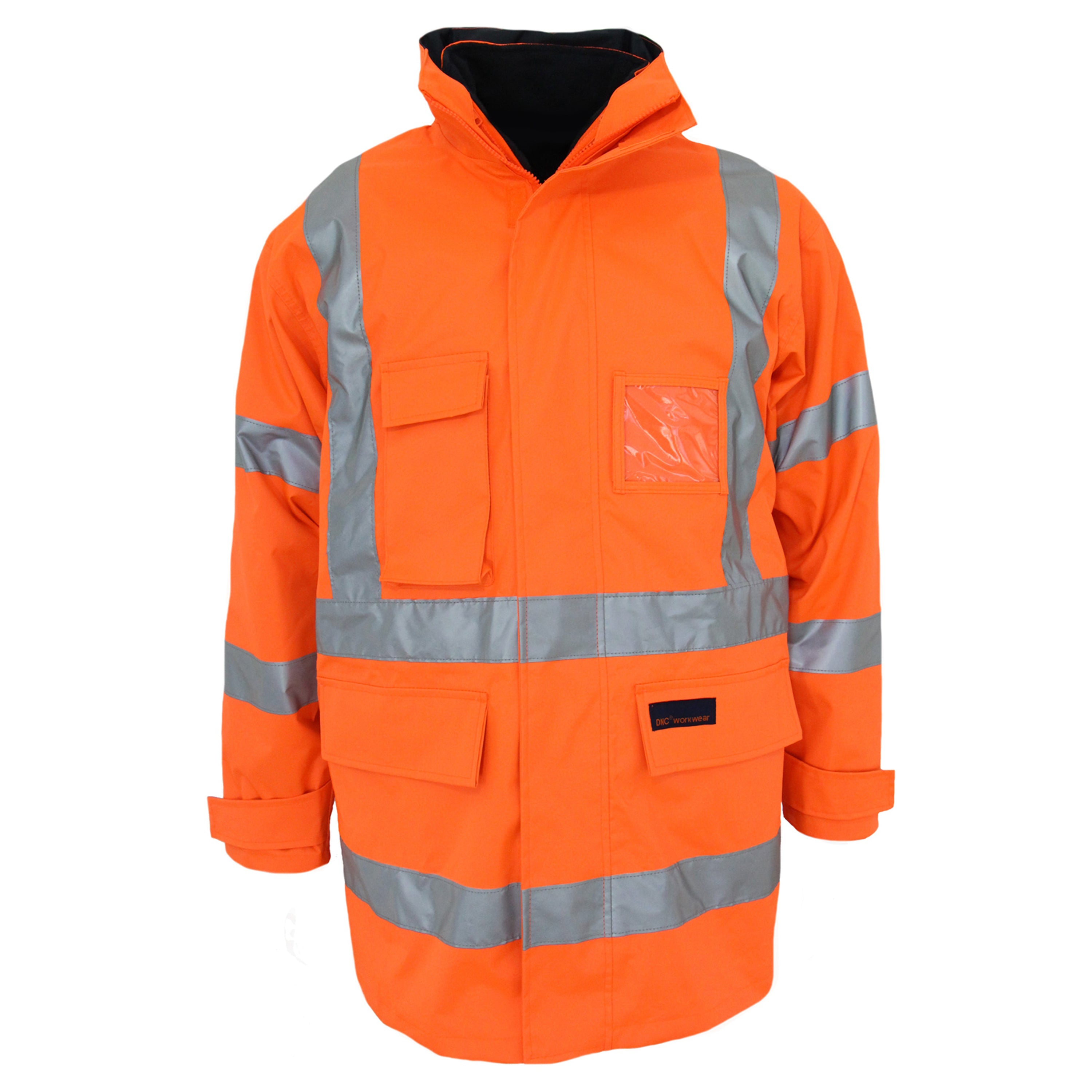 HiVis "X" back "6 in 1" Rain jacket Biomotion tape