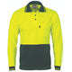 HiVis Two Tone Cool Breathe Polo Shirt, Long Sleeve
