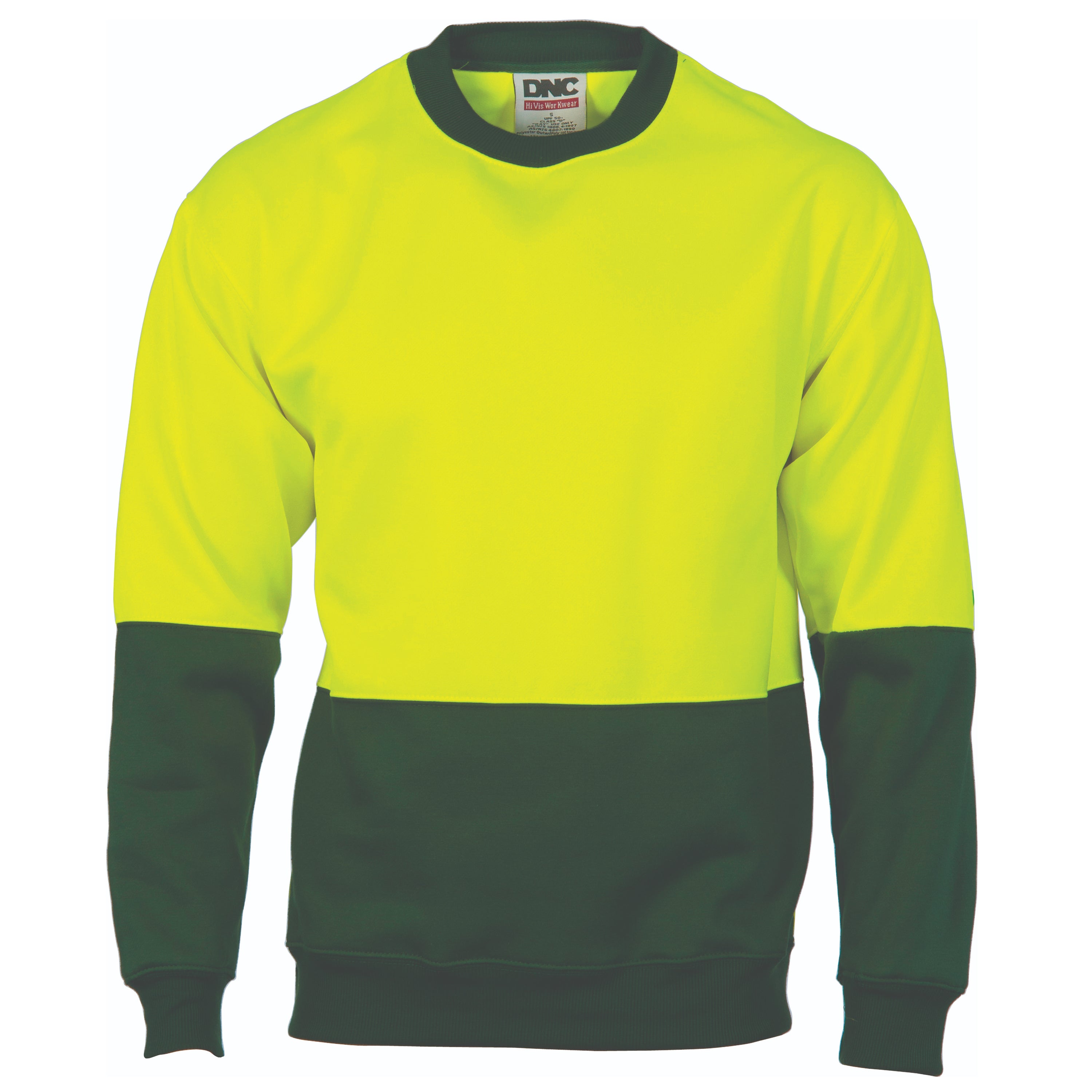 HiVis Two Tone Fleecy Sweat Shirt (Sloppy Joe) Crew-Neck