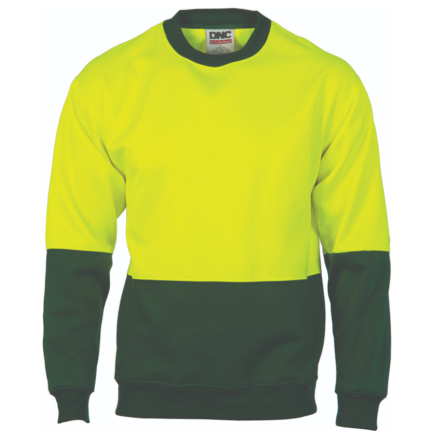 HiVis Two Tone Fleecy Sweat Shirt (Sloppy Joe) Crew-Neck