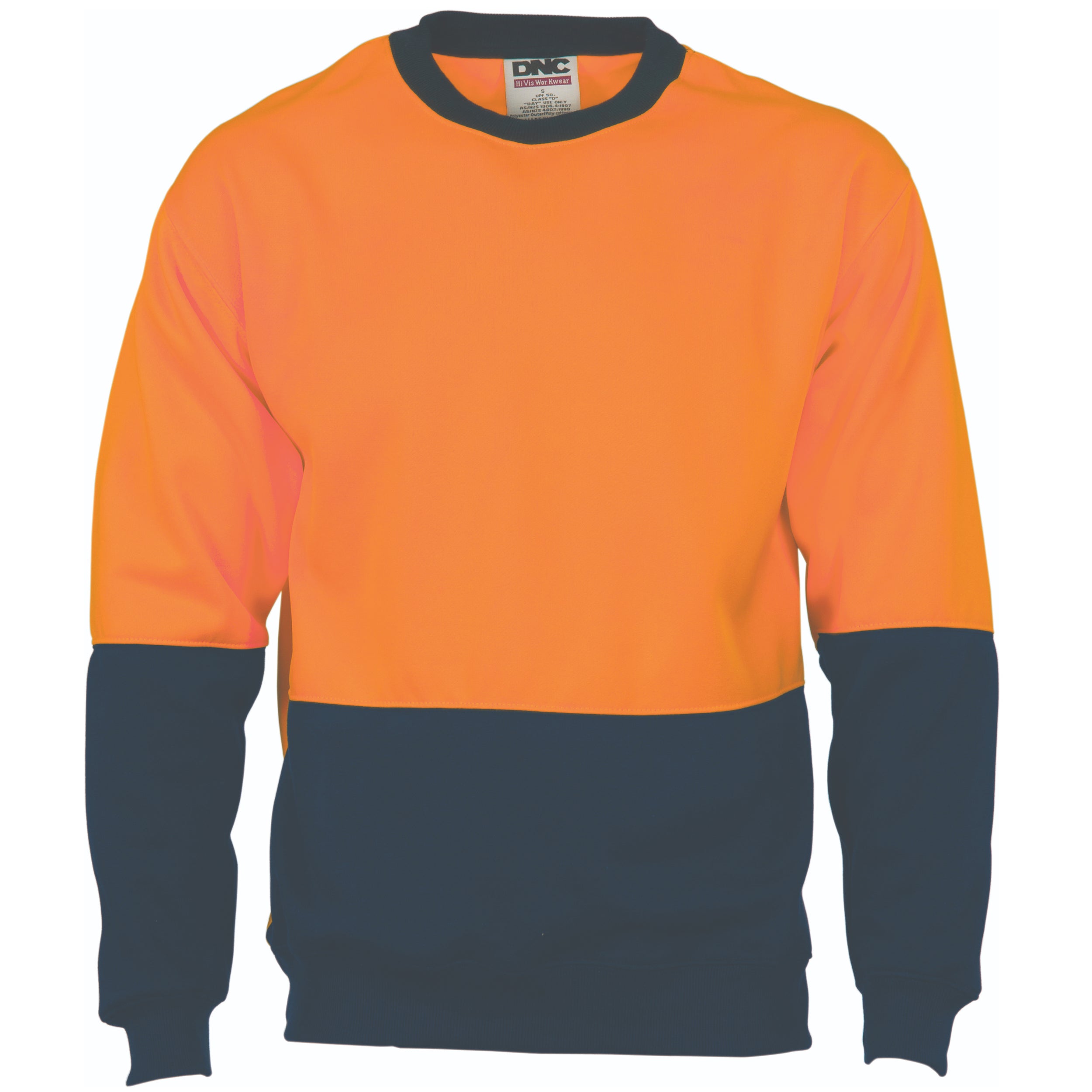 HiVis Two Tone Fleecy Sweat Shirt (Sloppy Joe) Crew-Neck