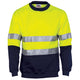 HiVis Two Tone Fleecy Sweat Shirt (Sloppy Joe) with CSR R/Tape Crew-Neck
