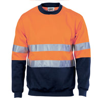 HiVis Two Tone Fleecy Sweat Shirt (Sloppy Joe) with CSR R/Tape Crew-Neck