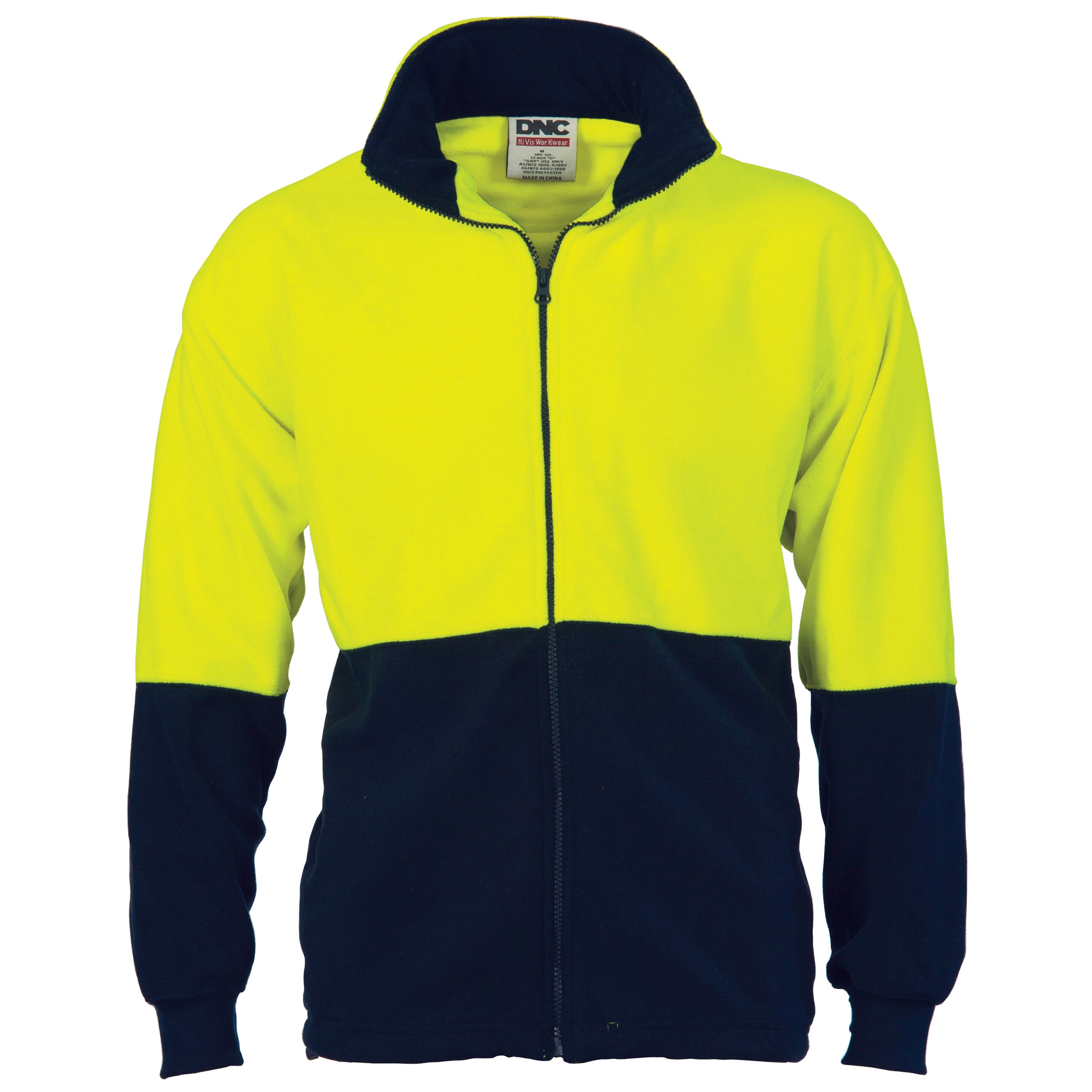 HiVis Two Tone Full Zip Polar Fleece