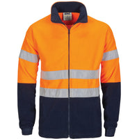 HiVis two tone full zip polar fleece with generic R/Tape