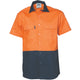 HiVis Two Tone Cotton Drill Shirt - Short Sleeve