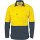 HiVis Two Tone Close Front Cotton Drill Shirt - long sleeve Guss et Sleeve