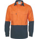 HiVis Two Tone Close Front Cotton Drill Shirt - long sleeve Guss et Sleeve
