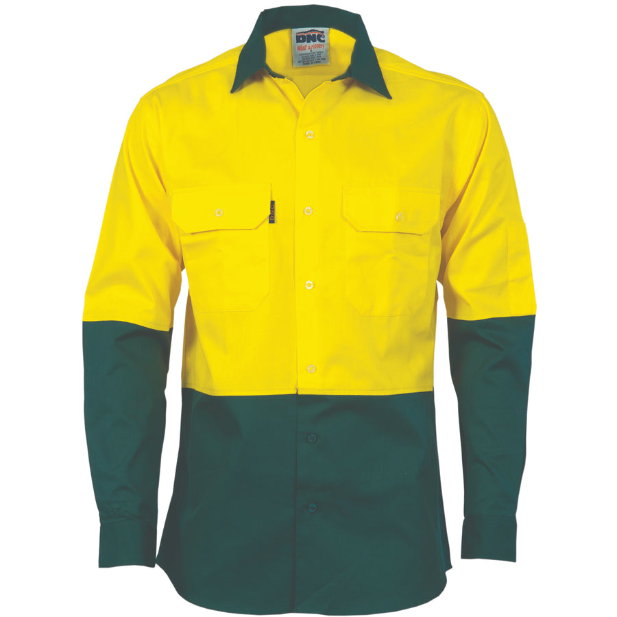 HiVis 2 Tone Cool-Breeze Cotton Shirt -
Long sleeve