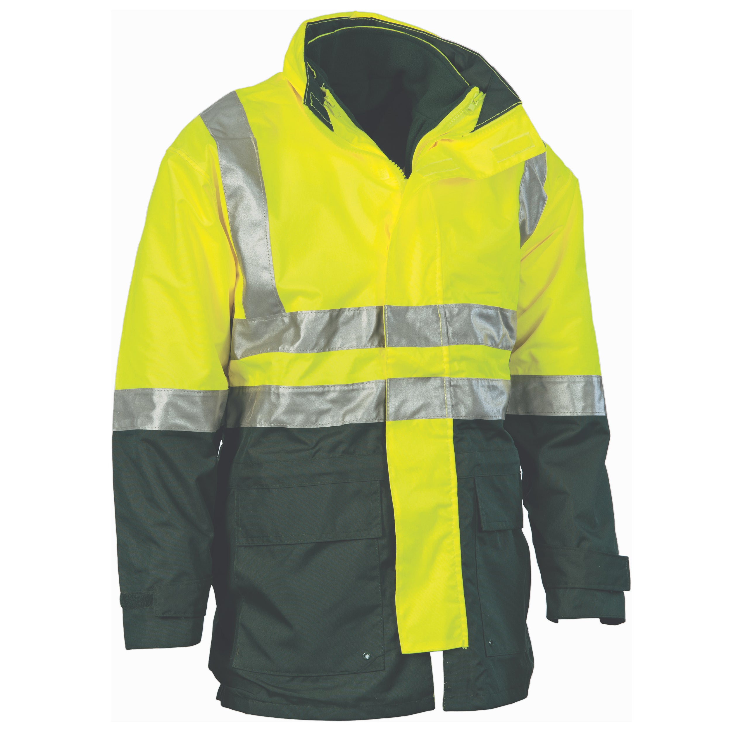 4 in 1 HiVis Two Tone Breathable Jacket with Vest and 3M R/Tape