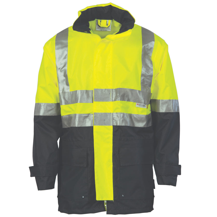 HiVis Two Tone Breathable Rain Jacket with 3M R/ Tape