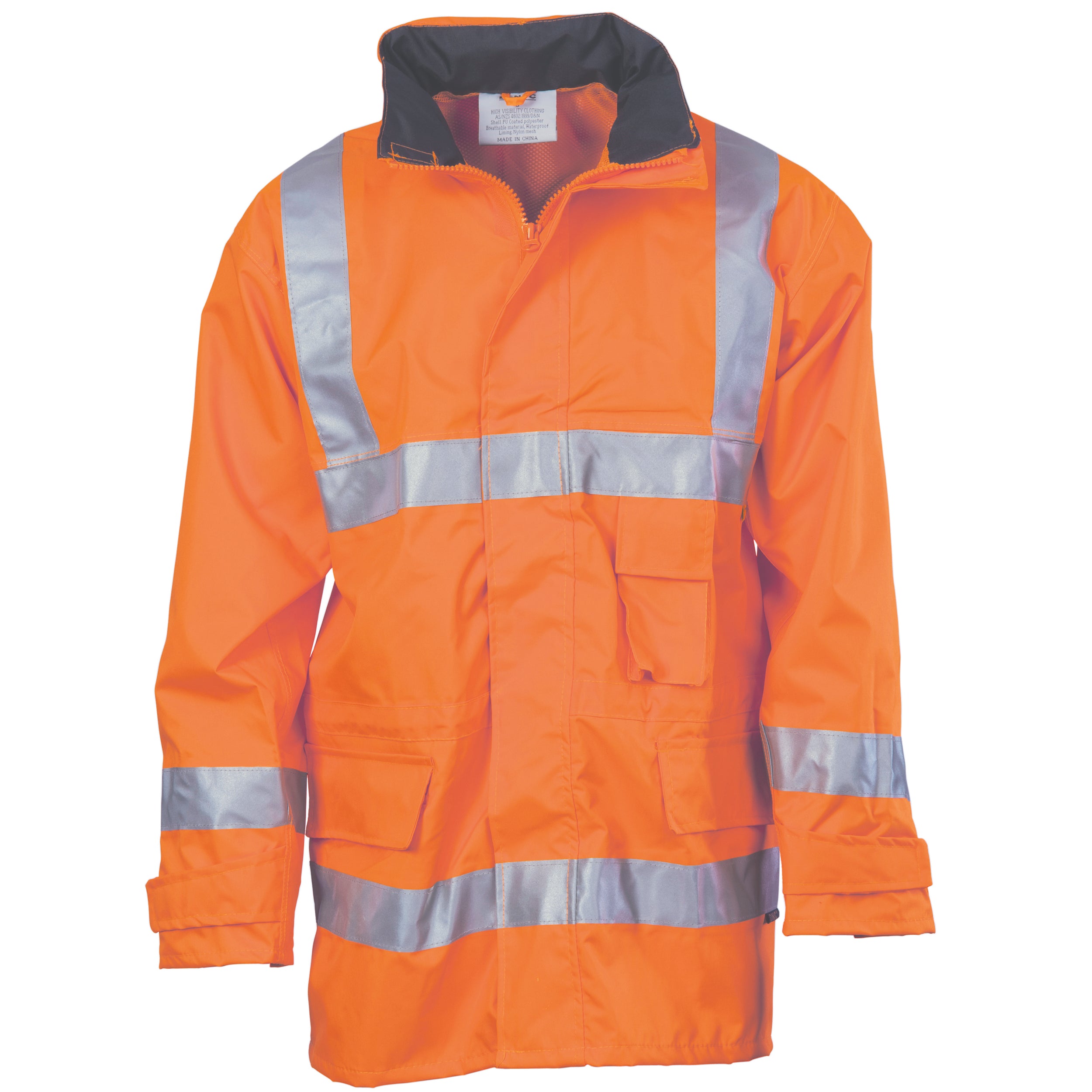 HiVis D/N Breath abl e Rain Jacket with 3M R/Tape