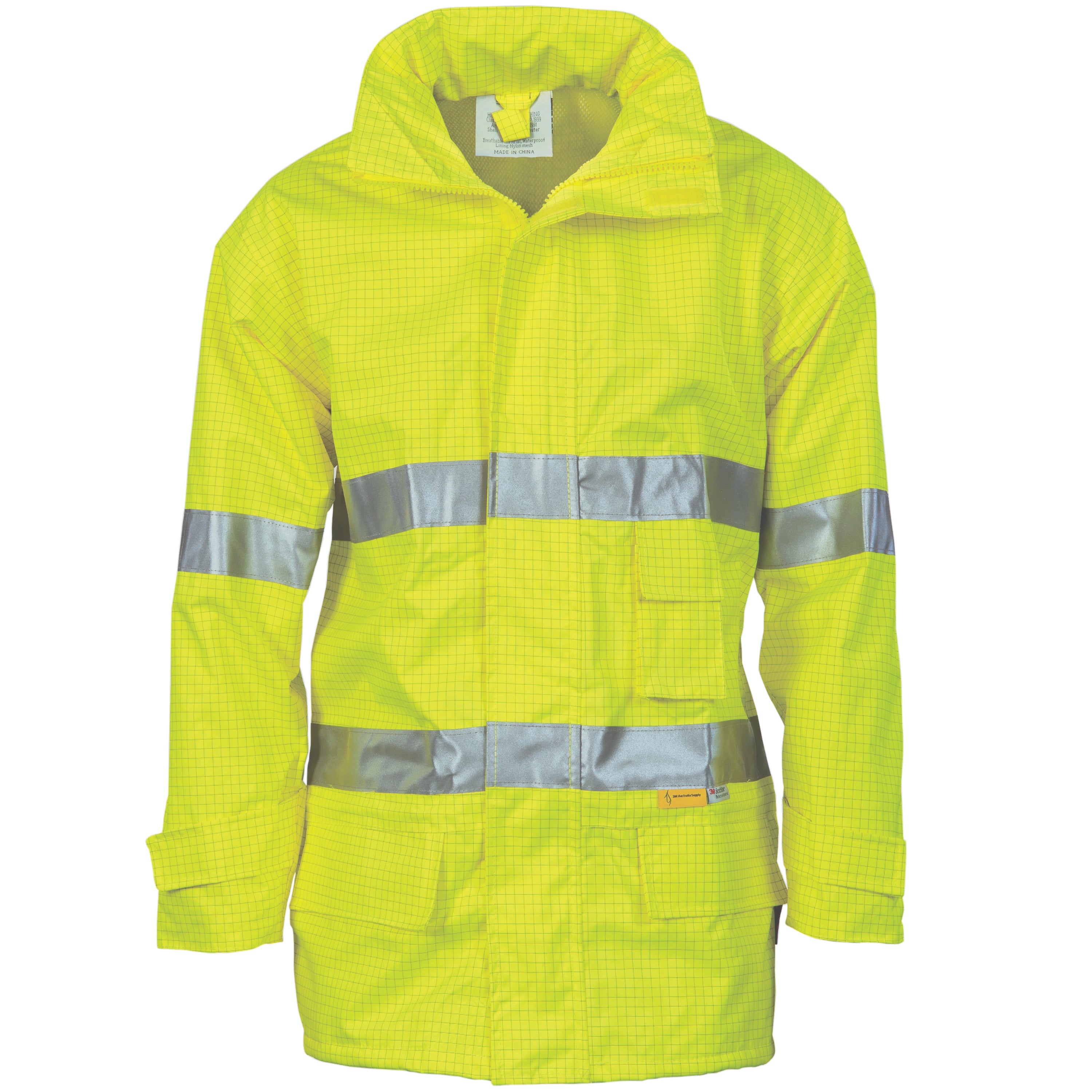 HiVis Breathable Anti-Static Jacket with 3M R/Tape