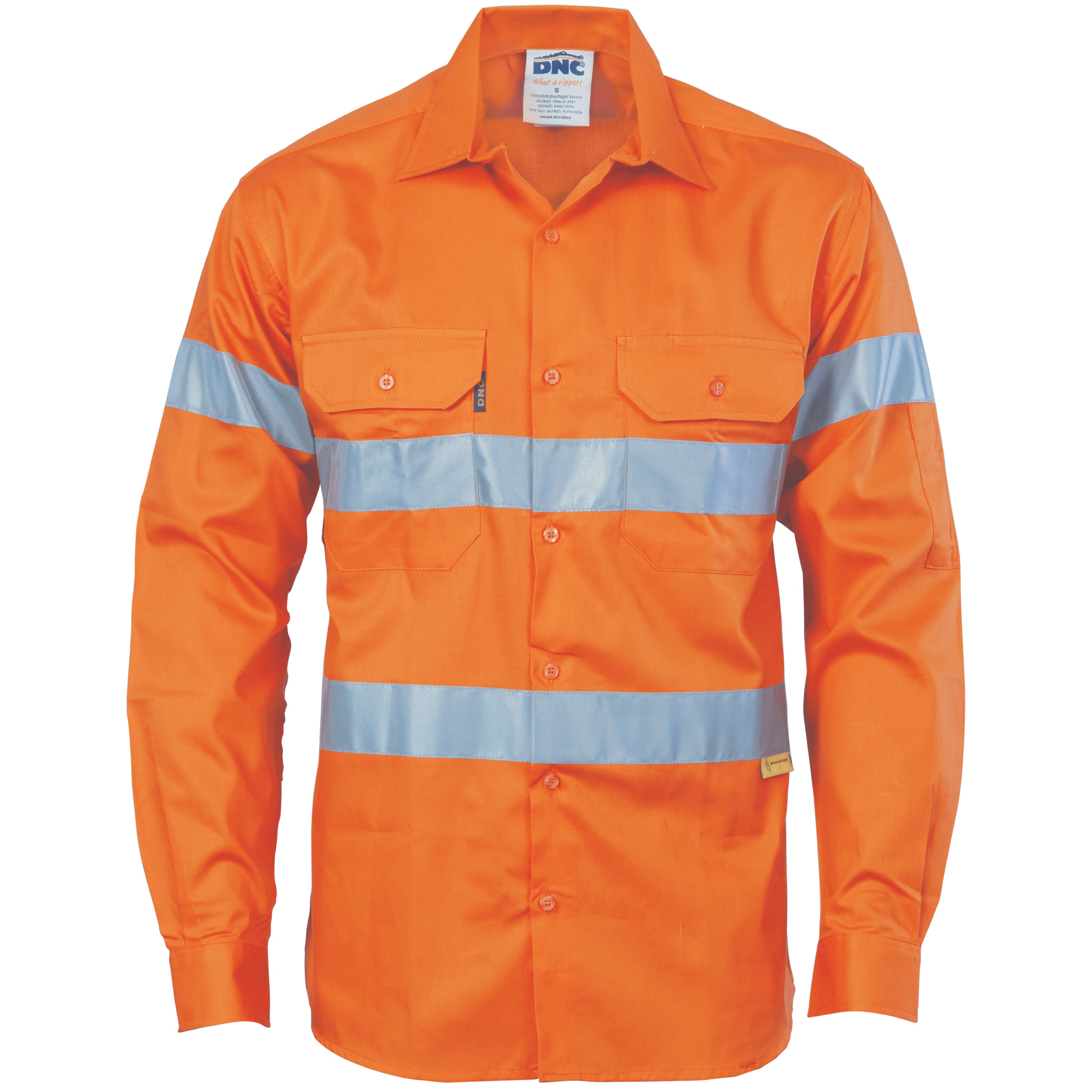 HiVis Cool-Breeze Cotton Shirt with 3M 8910 R/Tape - Long sleeve