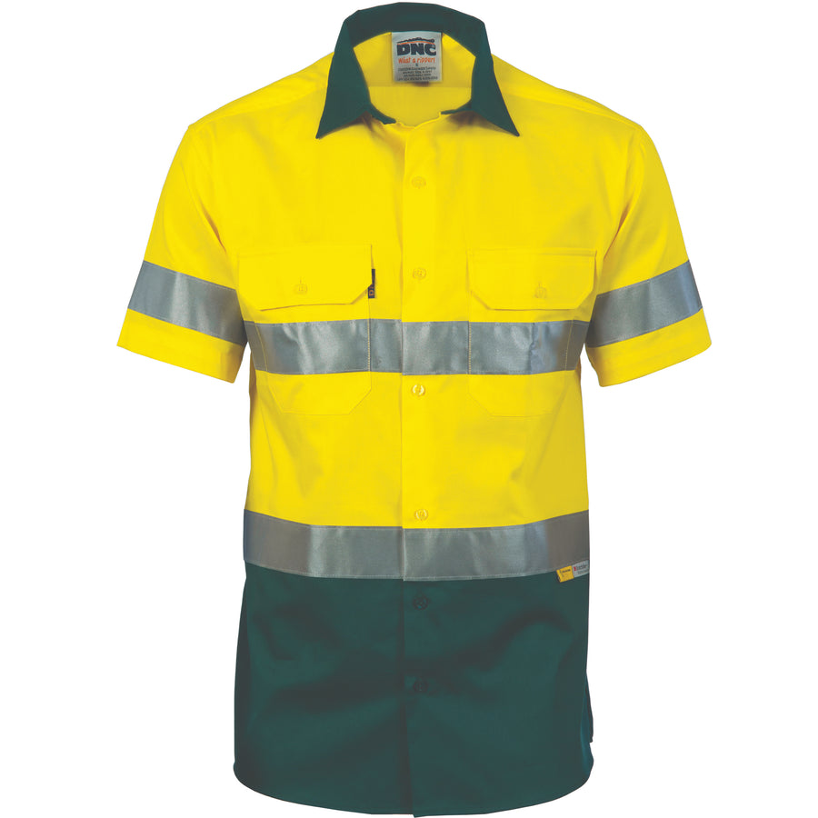 HiVis Cool-Breeze Cotton Shirt with 3M 8906 R/Tape - Short sleeve