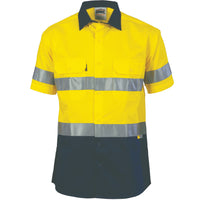 HiVis Cool-Breeze Cotton Shirt with 3M 8906 R/Tape - Short sleeve