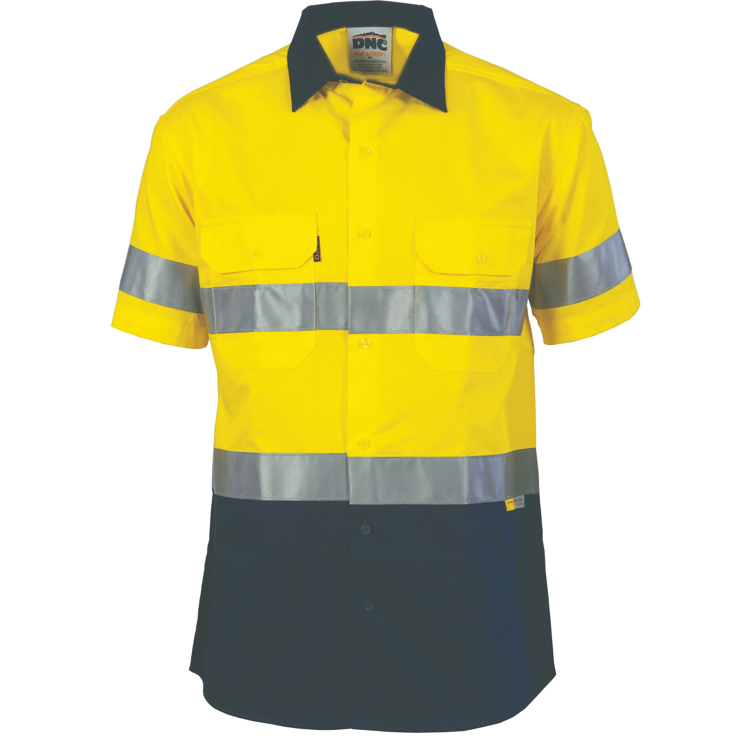 HiVis Cool-Breeze Cotton Shirt with 3M 8906 R/Tape - Short sleeve