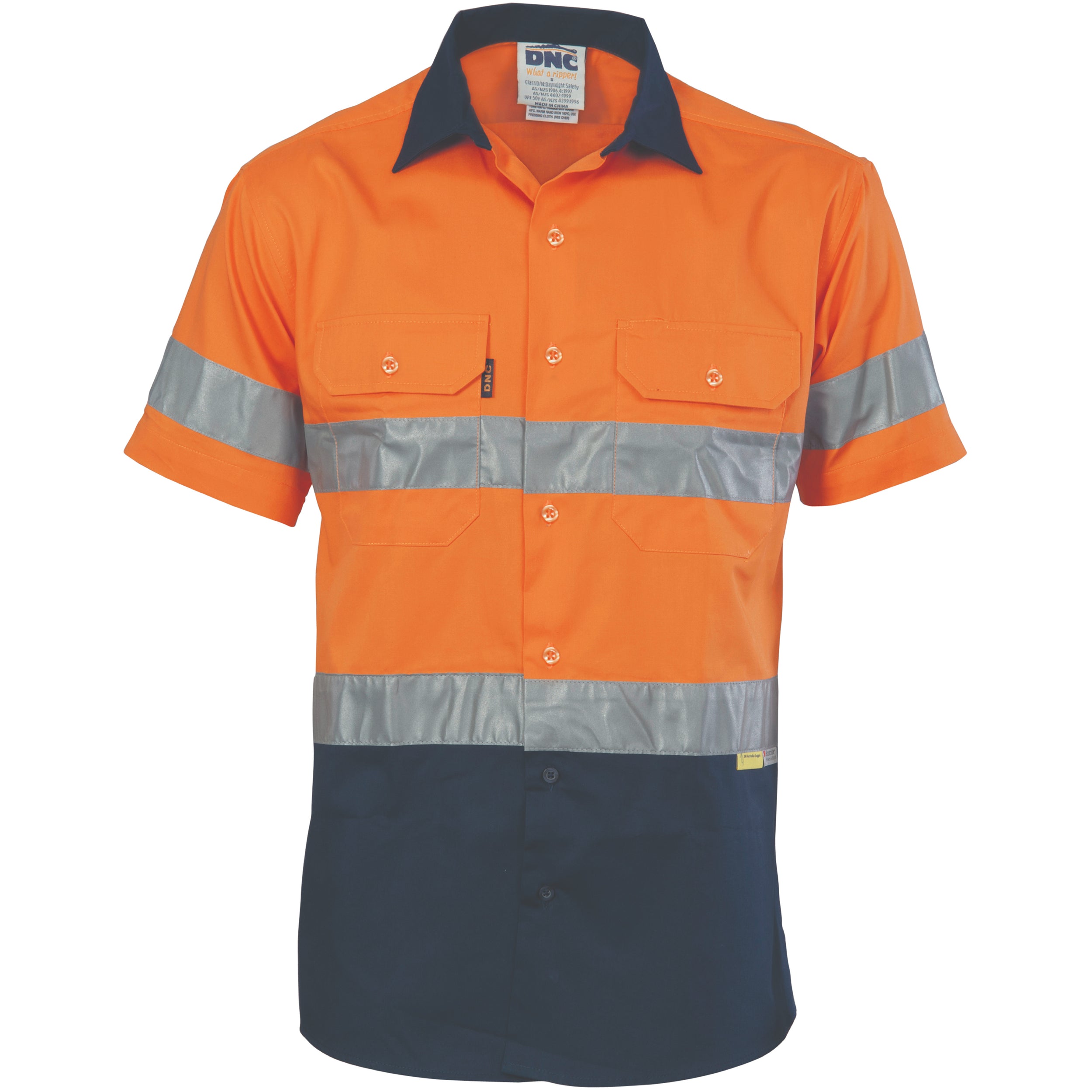 HiVis Cool-Breeze Cotton Shirt with 3M 8906 R/Tape - Short sleeve