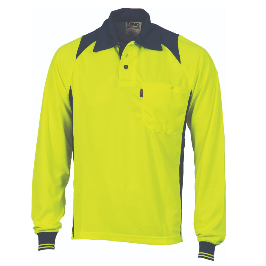 Cool Breathe Action Polo Shirt - Long Sleeve