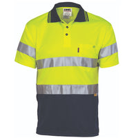 Hivis D/N Cool Breathe Polo Shirt With 3M 8906 R/Tape - Short Sleeve